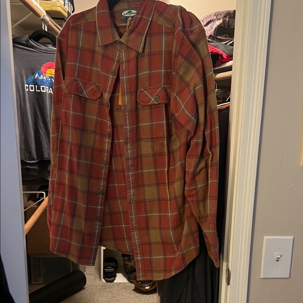 Plaid Button-Up Shirt